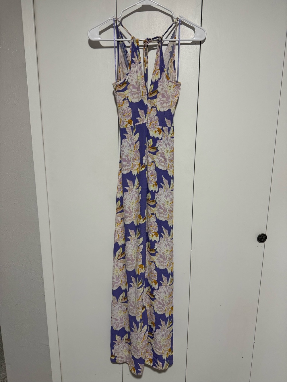ASTR Pandora Sheath Maxi Dress in Purple Floral - Picture 3 of 5